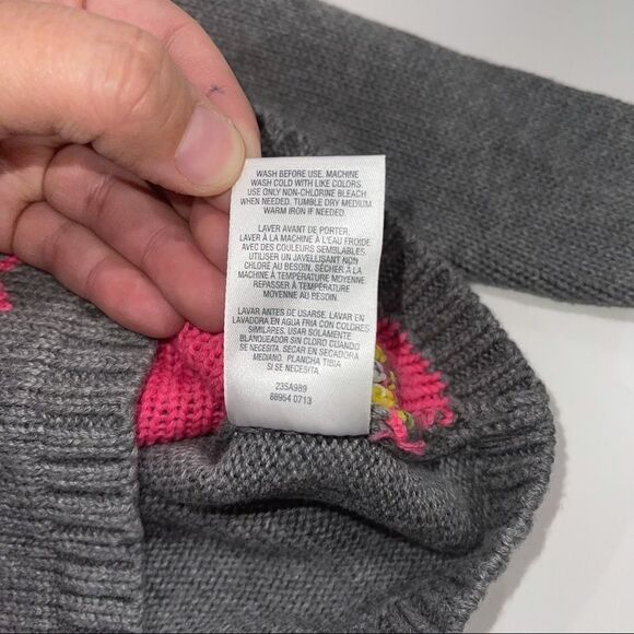 4/$25 - NWT Carter’s Grey Patterned Button‎ Down Knit Cardigan with Hood - Picture 6 of 6